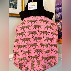 Pink Leopard Print Tote Bag